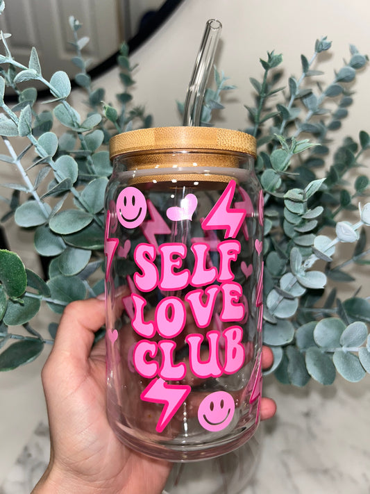 Self Love Club Beer Can Glass