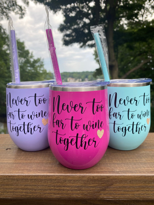 Long Distance Stemless Wine Tumbler