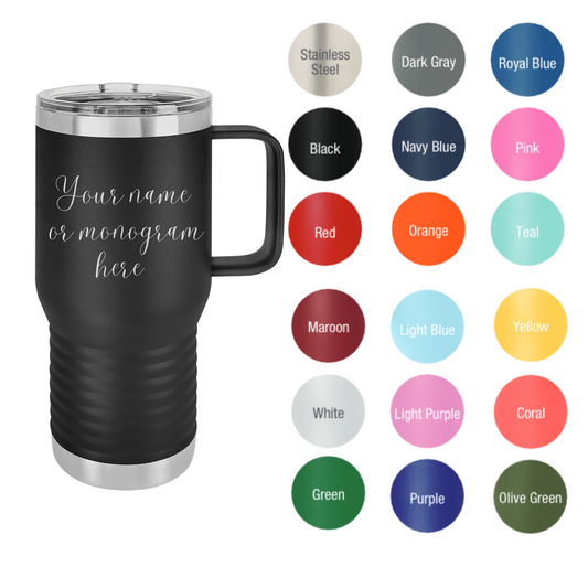Personalized 20 oz Tumbler With Handle