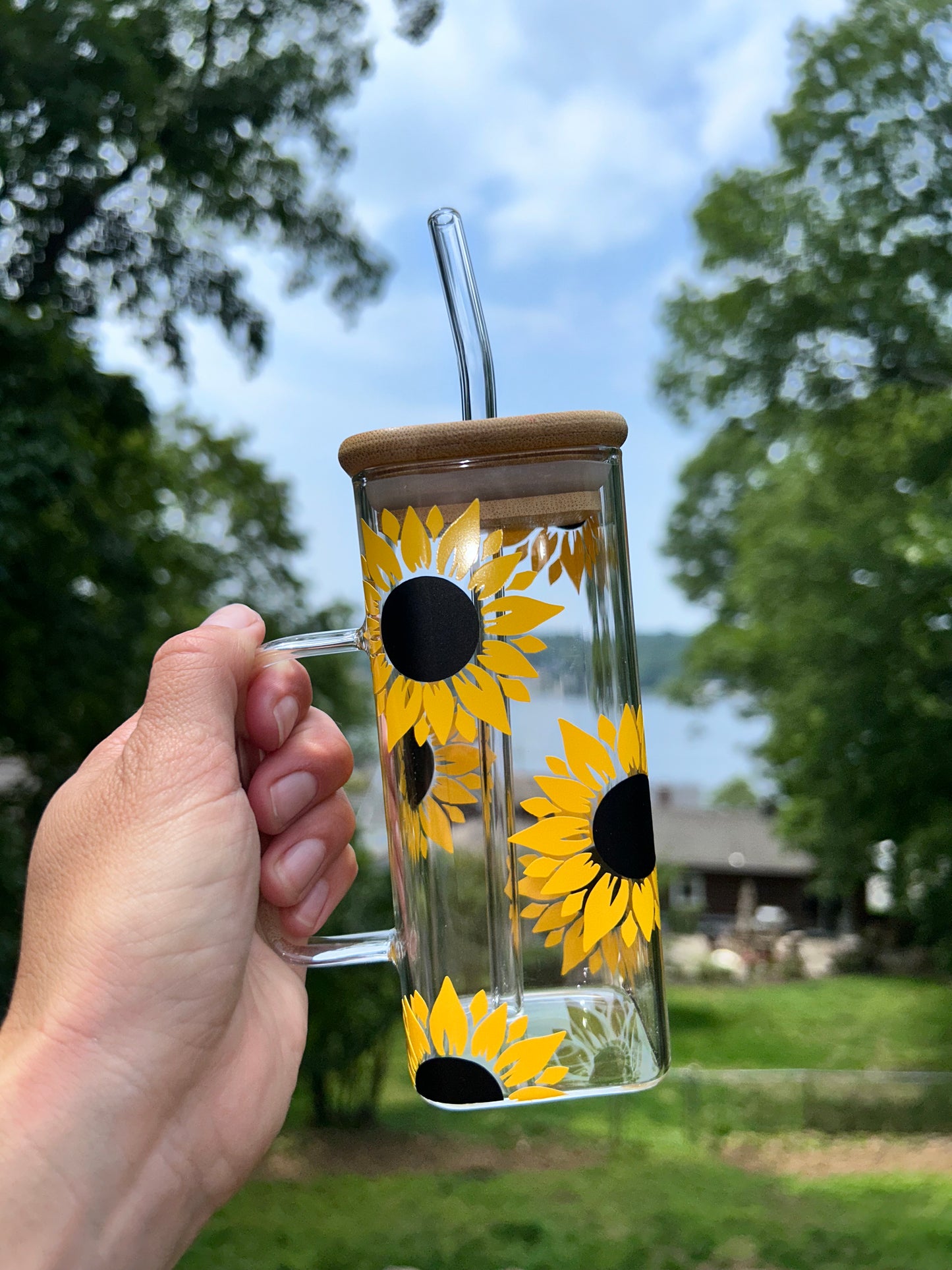 Sunflower Square Glass