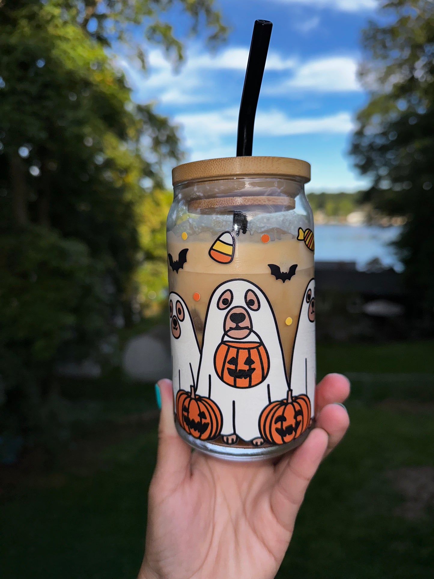 Halloween Pup Cup Glass Can Cup
