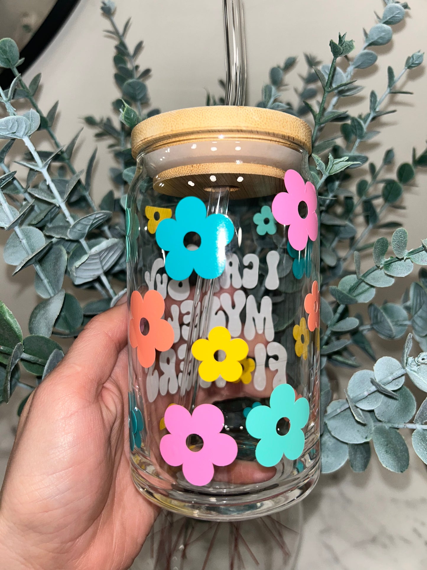 I Can Buy Myself Flowers Beer Can Glass