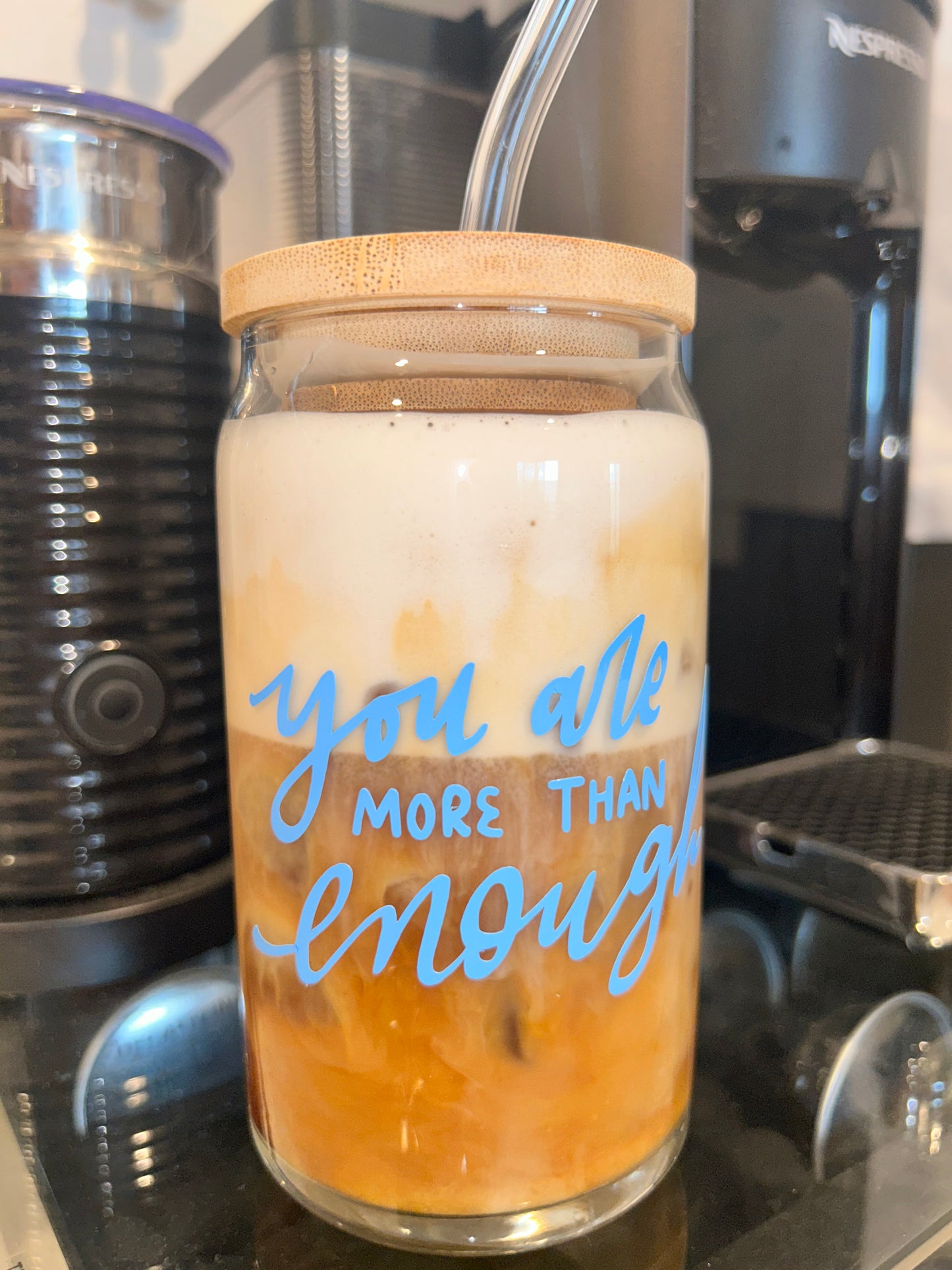 You Are Enough Beer Can Glass