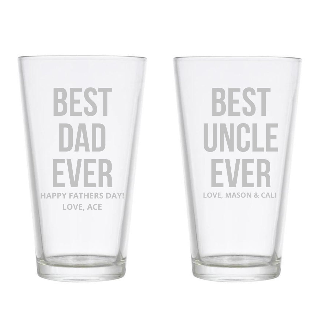 Personalized Engraved Beer Pint Glass
