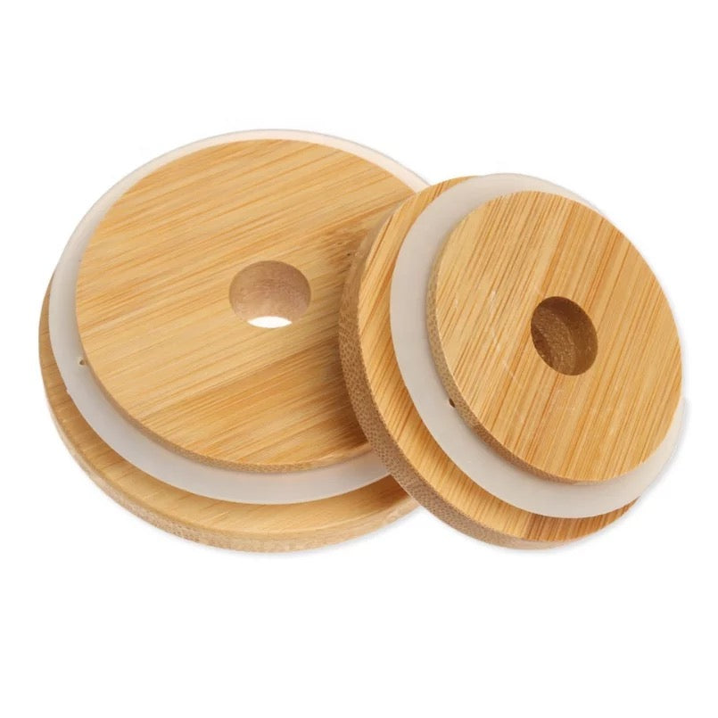 Bamboo lid for beer can