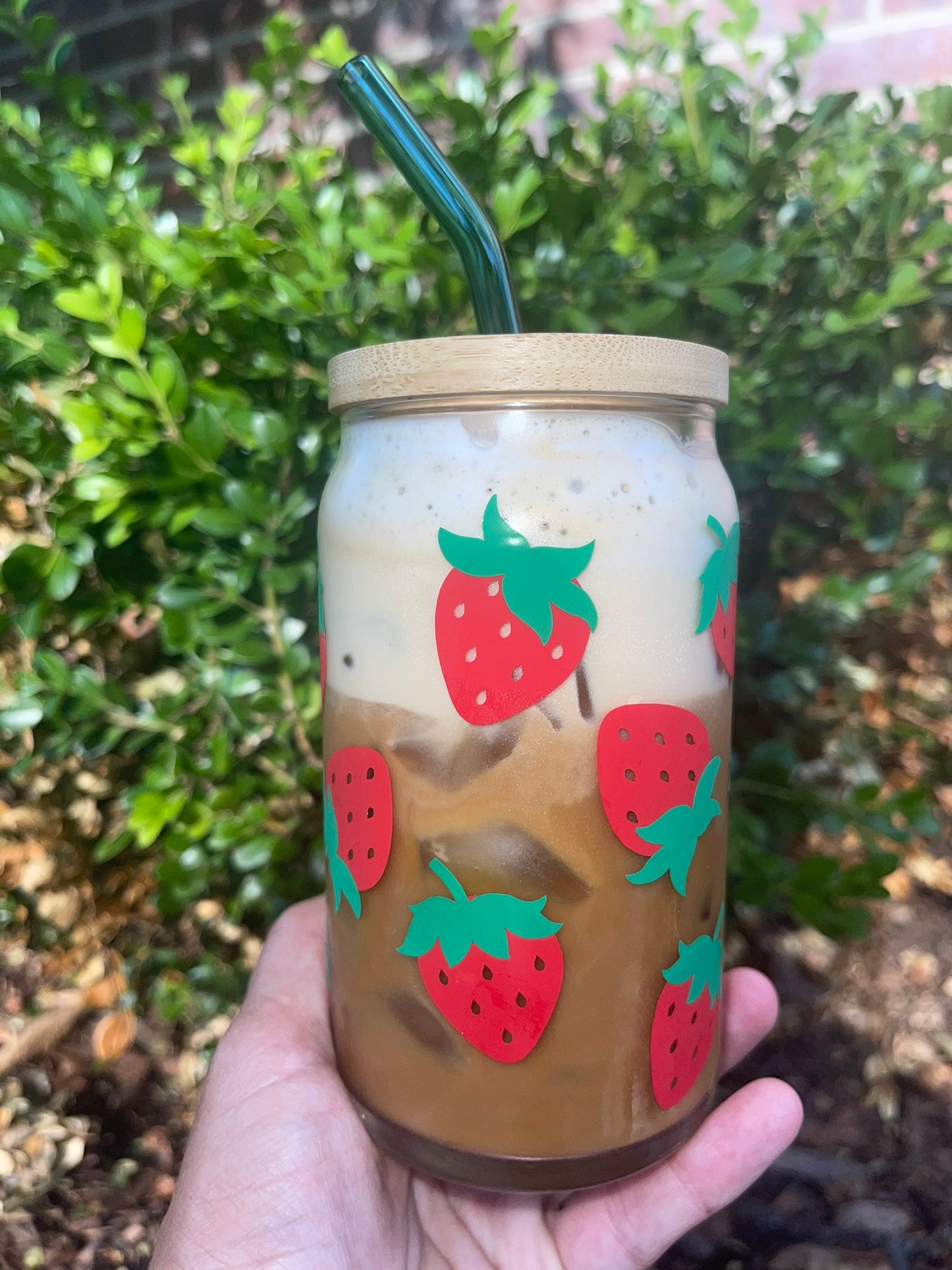 Strawberry Beer Can Glass