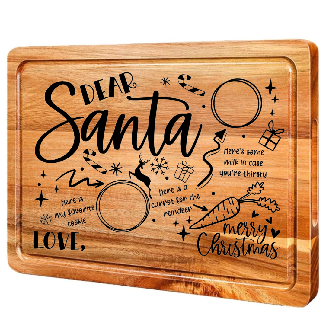 Engraved Personalized Santa Cookie Board