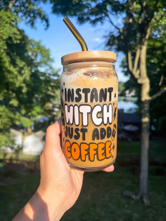 Instant Witch Beer Can Glass