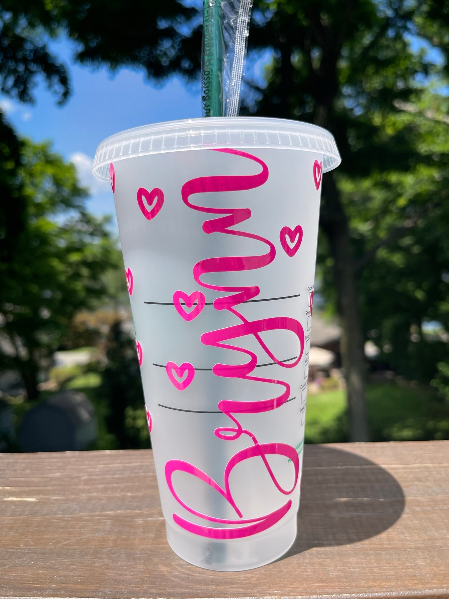 Personalized Starbucks Cup with Heart | Starbucks Cup Personalized | Custom  Starbucks Cup | Starbucks Tumbler | Starbucks Gift
