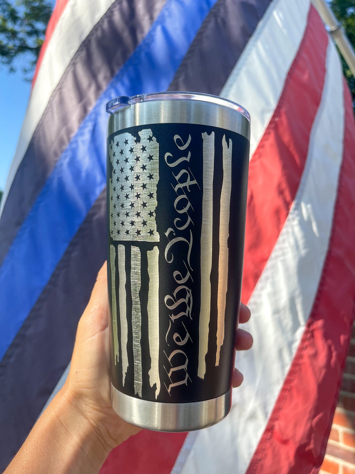 We The People Engraved Tumbler