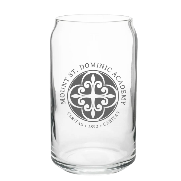 Mount Saint Dominic Beer Can Glass