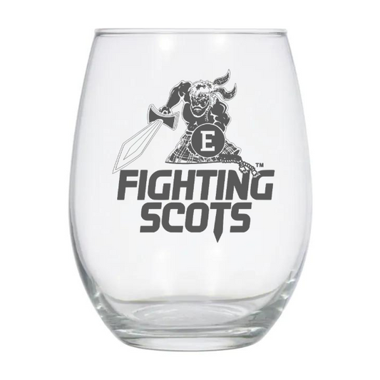 Edinboro Fighting Scots Wine Glass