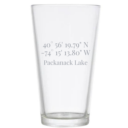Packanack Lake Coordinates Beer Glass