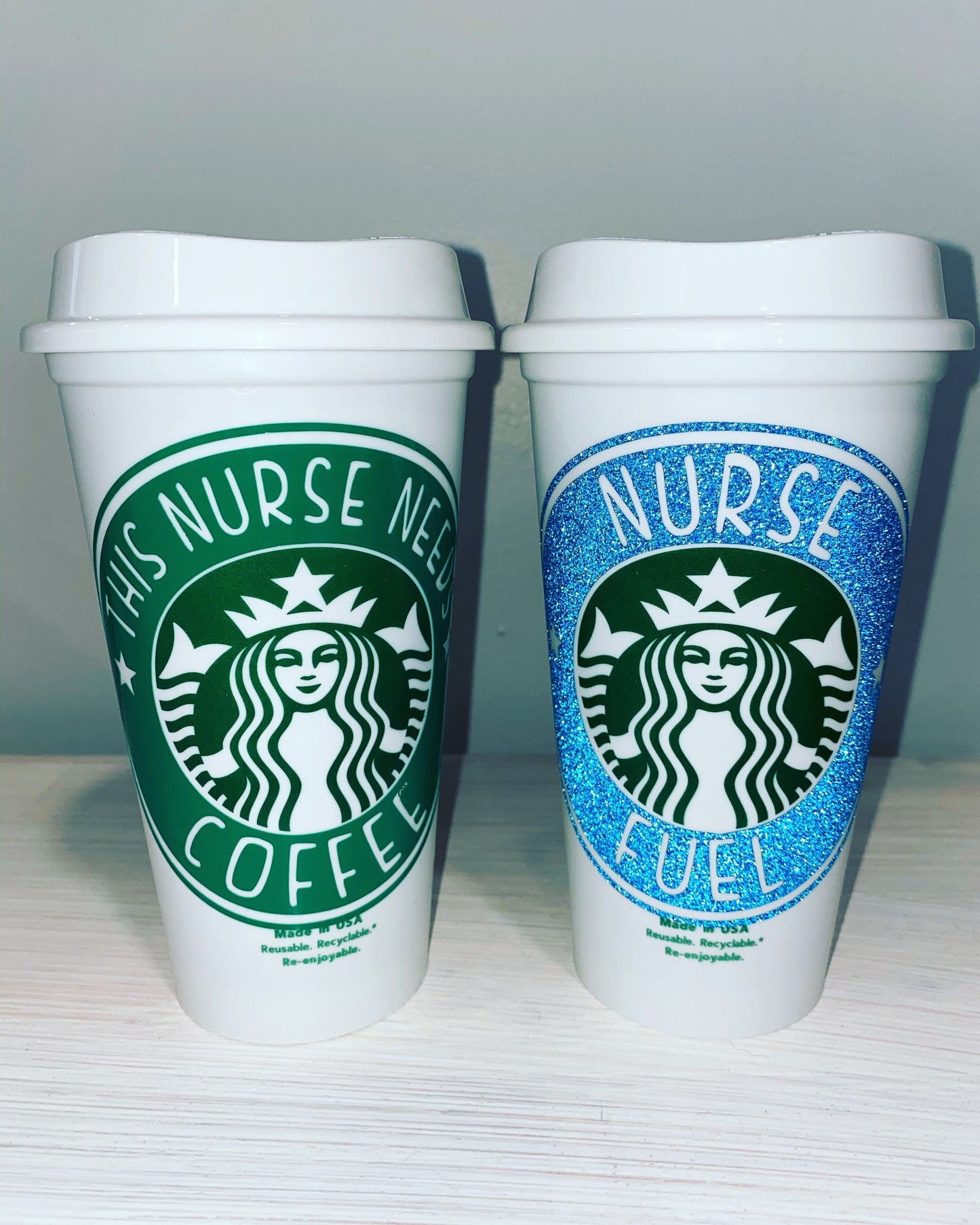 Nurse Fuel Starbucks Hot Coffee Cup, Nurse Cup, Starbucks Cup, Reusable Coffee Cup