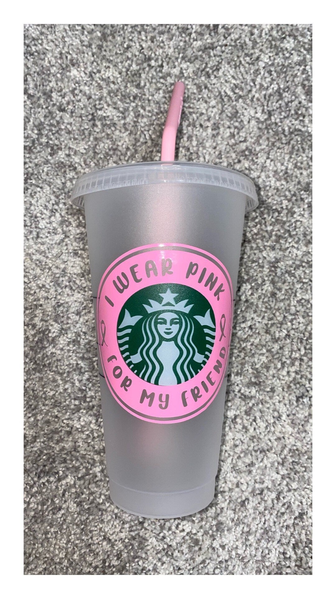 Breast Cancer Awareness Starbucks Cup | Breast Cancer Donation | Breast Cancer Awareness Month | I Kicked Cancer’s Ass | Gift for a Survivor