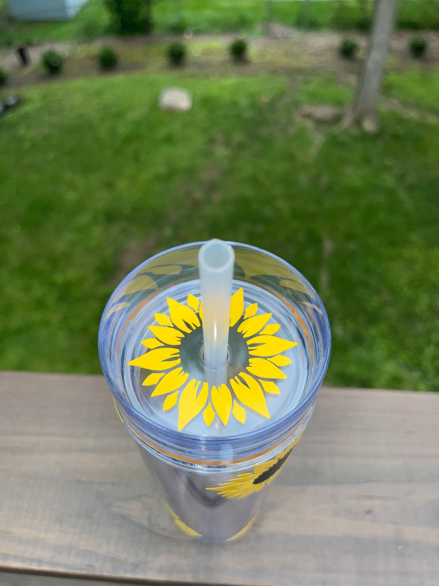 Sunflower Tumbler, personalized sunflower cup, Gift for her, Floral Tumbler, 16 oz Tumbler
