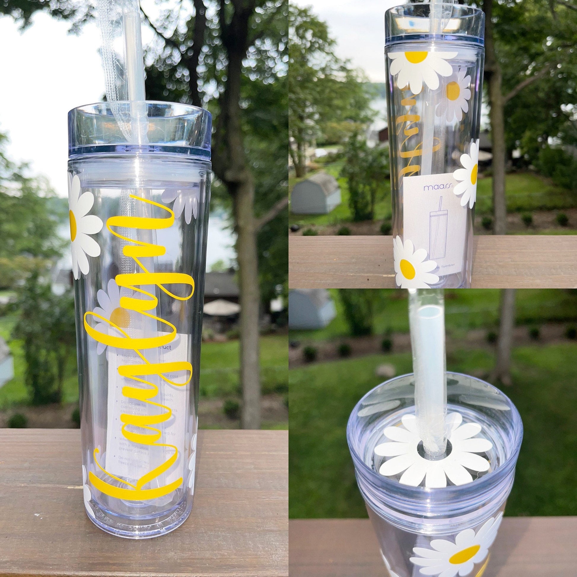 Personalized Daisy Tumbler – Acential
