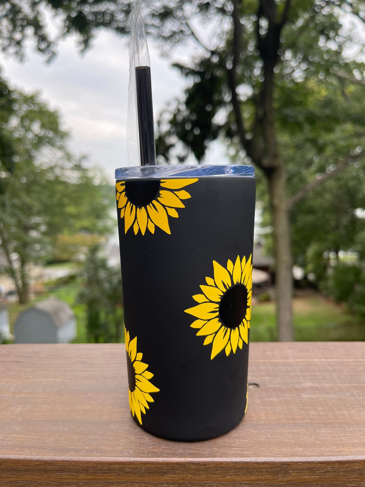 Sunflower Tumbler, personalized sunflower cup, Gift for her, Floral Tumbler, 12 oz Tumbler