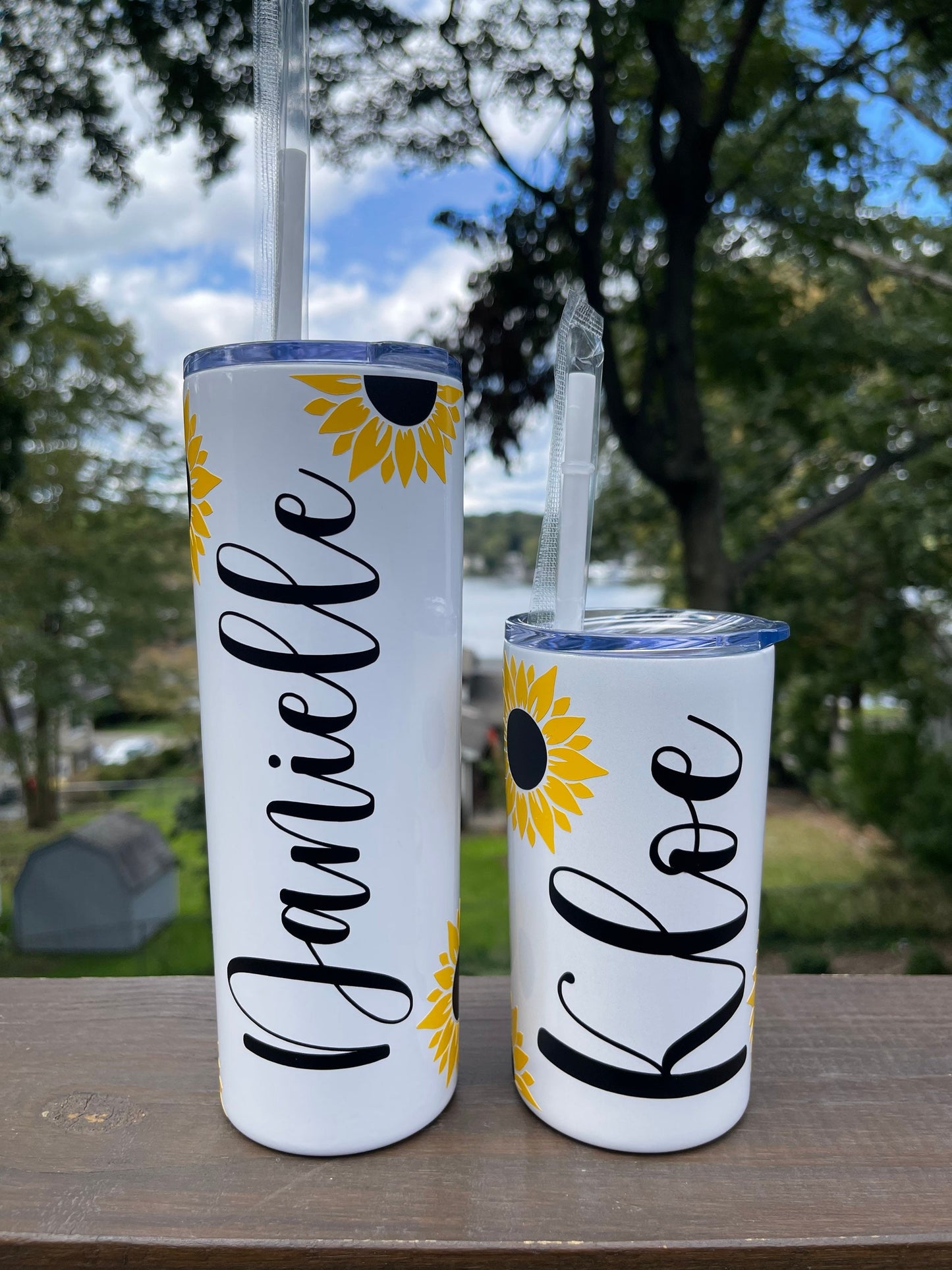 Mommy and Me Sunflower Tumbler Set, Bride and Flower Girl Tumbler Set –  Acential